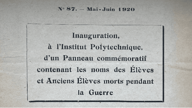 Une plongée dans les archives [Juin 1920]