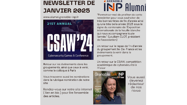 Newsletter de janvier 2025